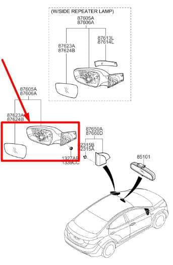 2011-2013 Hyundai Elantra Left Driver Side Rear View Power Mirror 87610-3Y100 - Alshned Auto Parts