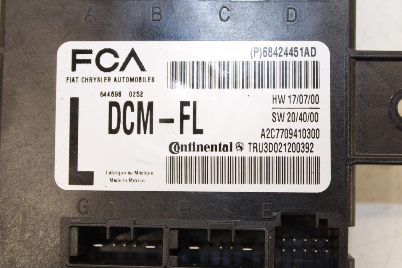 2020-2023 Dodge Charger GT AWD Front Left Side Door Control Module 68424451AD - Alshned Auto Parts