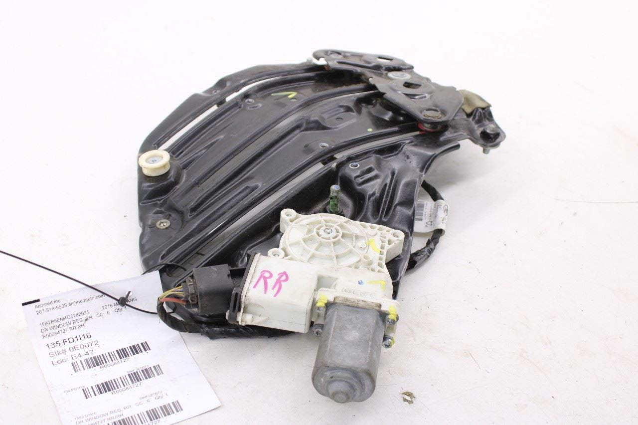2015-2023 Ford Mustang Conv Rear Right Side Quarter Window Regulator w/ Motor2