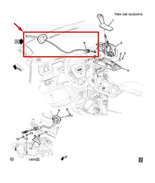 2019 GMC Acadia SLT-1 Auto Transmission Gear Shift Lever Control Cable 84550889 - Alshned Auto Parts