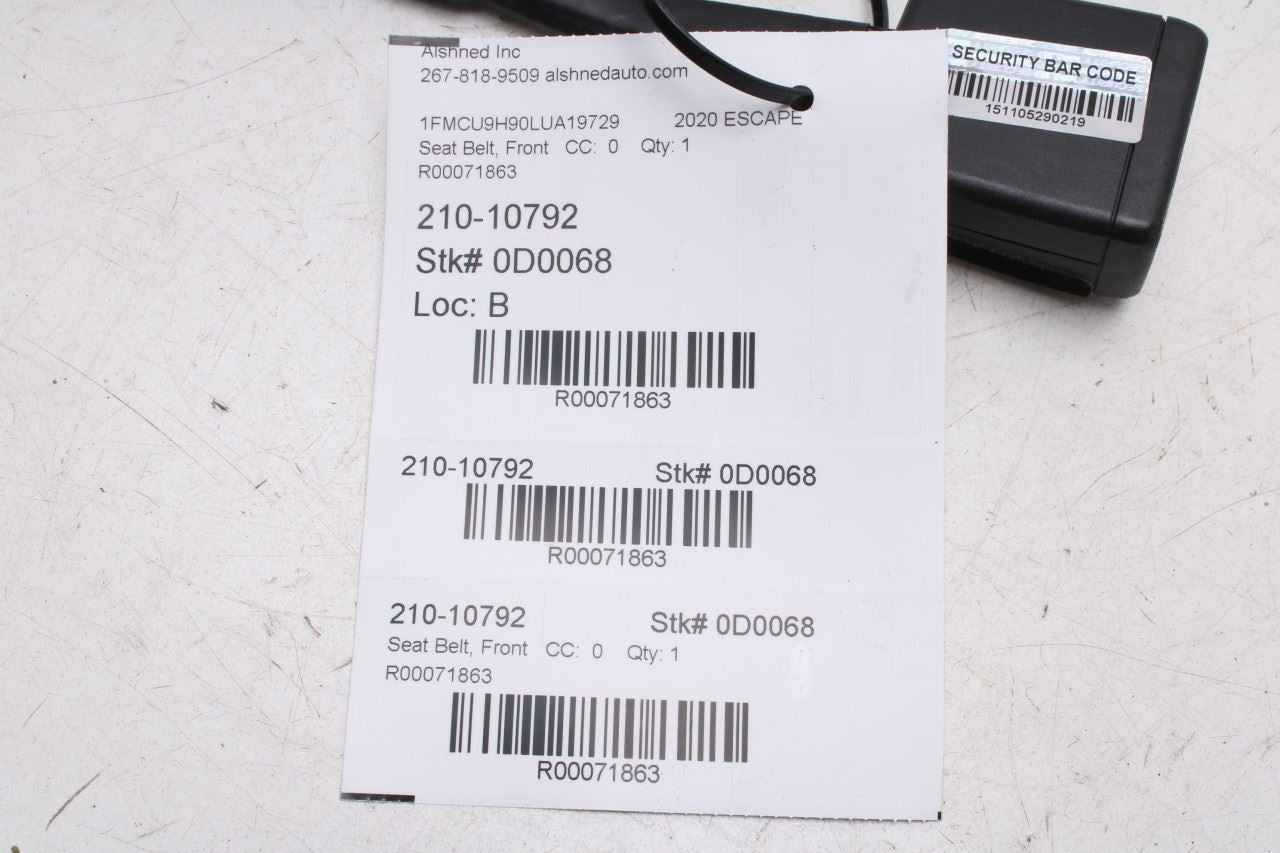 20-25 Ford Escape SEL Front Driver Left Side Seat Belt Buckle LJ6B-S61209-AB OEM - Alshned Auto Parts