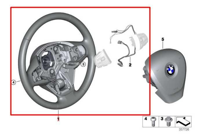 14-18 BMW X5 xDrive35i 3.0L AWD Steering Wheel Leather w/ Control Buttons *ReaD* - Alshned Auto Parts