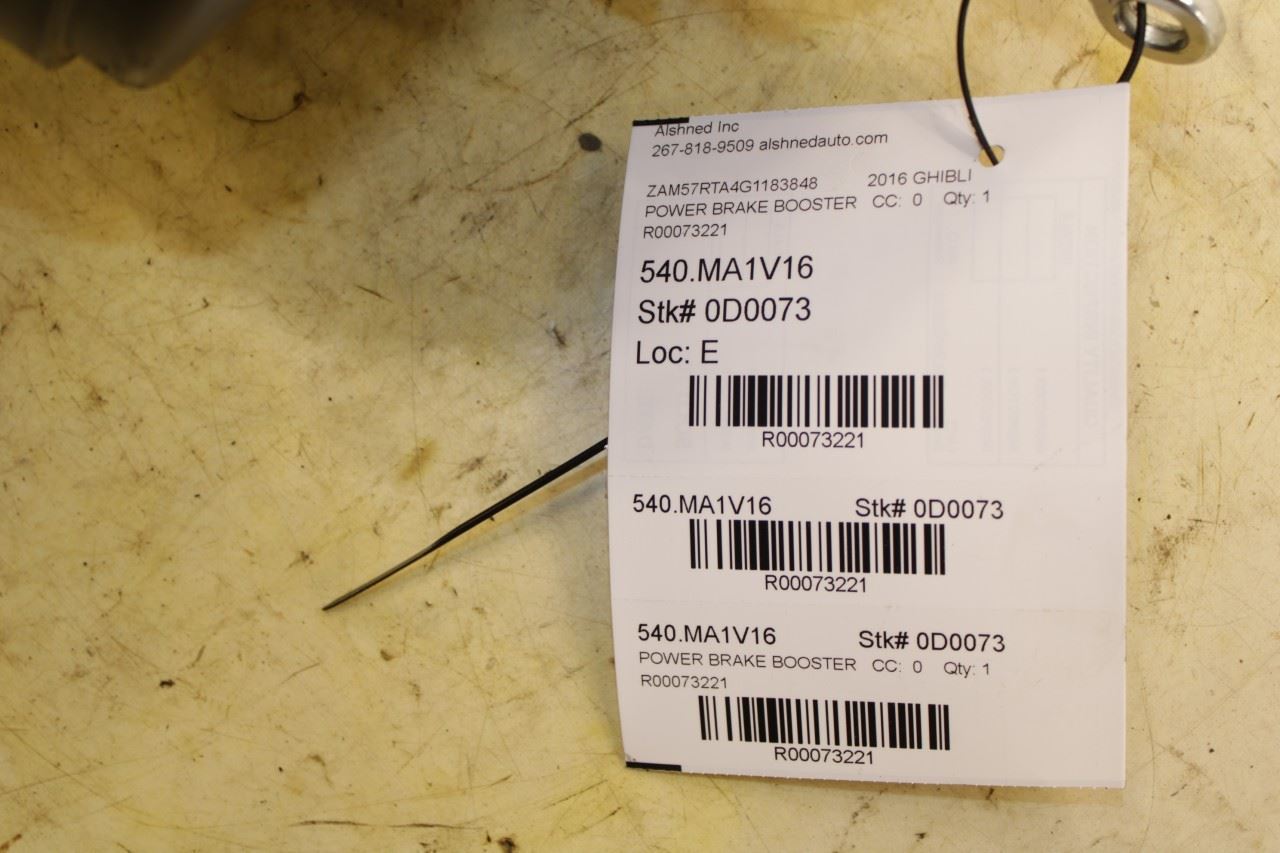 2014-2021 Maserati Ghibli S Q4 3.0L AWD Power Brake Booster w/ Master Cylinder - Alshned Auto Parts