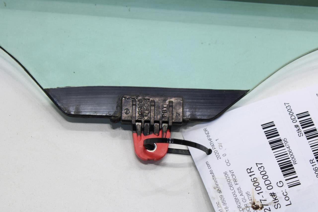17-2020 Nissan Pathfinder SV Front Right Side Door Window Glass 80300-9PM0A OEM - Alshned Auto Parts