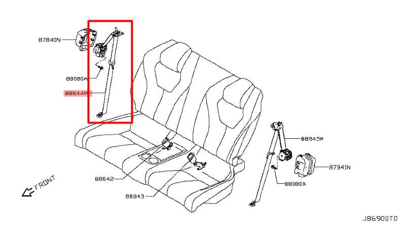 17-22 Infiniti Q60 Luxe Rear RH Side 2nd Row Seat Belt Retractor 88844-5CA0A OEM - Alshned Auto Parts