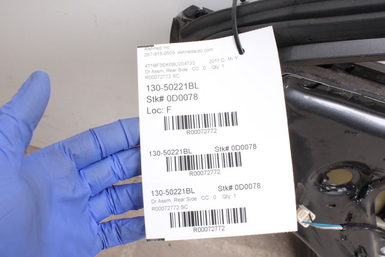 2007-2011 Toyota Camry LE Rear Left Driver Side Door Shell Panel 67004-06071 OEM - Alshned Auto Parts