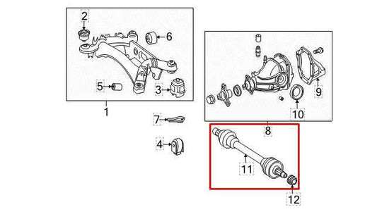10-13 Mercedes-Benz E350 Sport 4MATIC RR Right or Left CV Axle Drive Half Shaft - Alshned Auto Parts