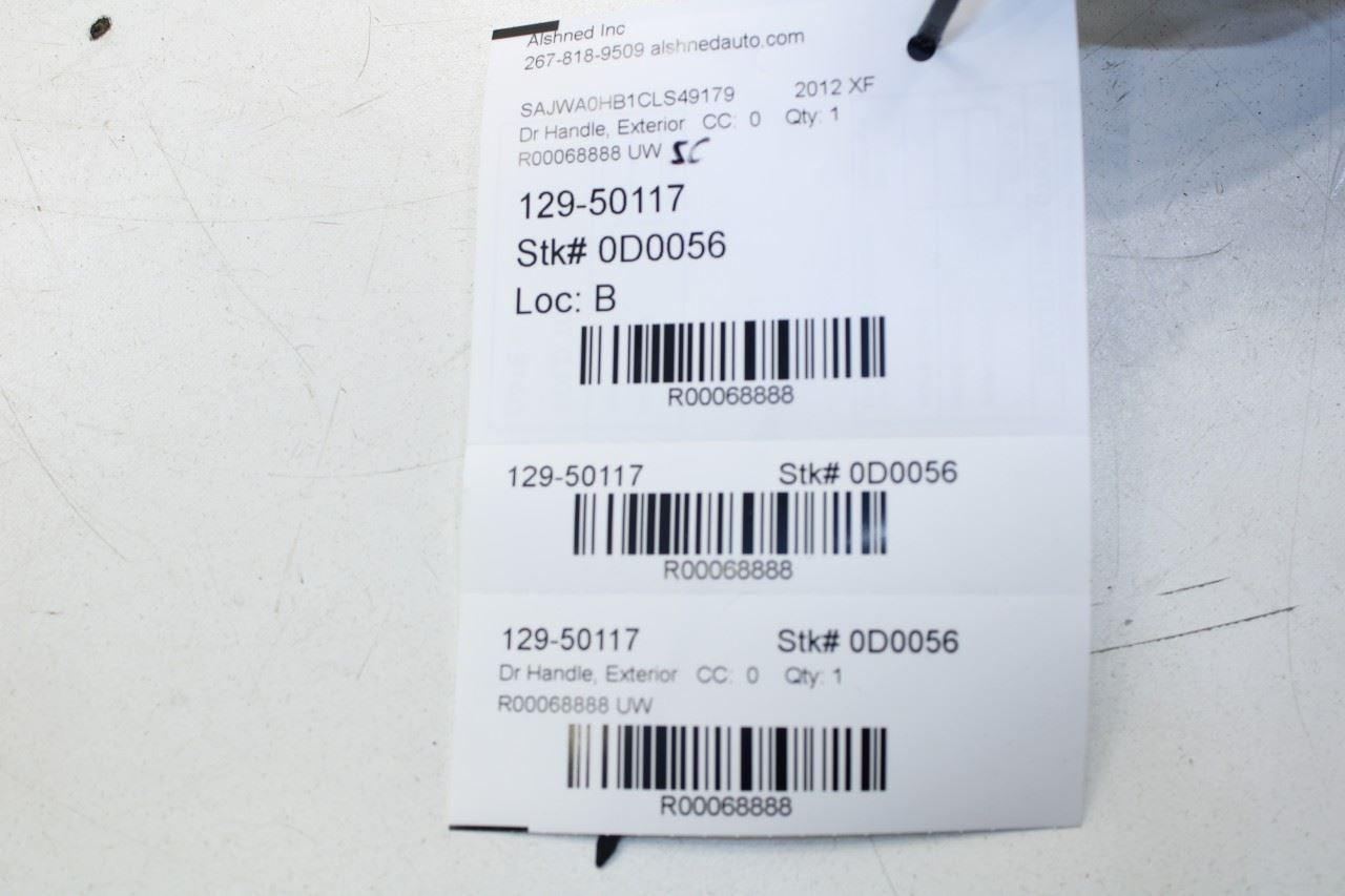 2010-15 Jaguar XF Portfolio 5.0L Rear Passenger Right Side Door Exterior Handle - Alshned Auto Parts