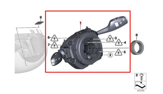 13-16 BMW 328i xDrive SULEV 2.0L Steering Column Light Turn Signal Wiper Switch - Alshned Auto Parts