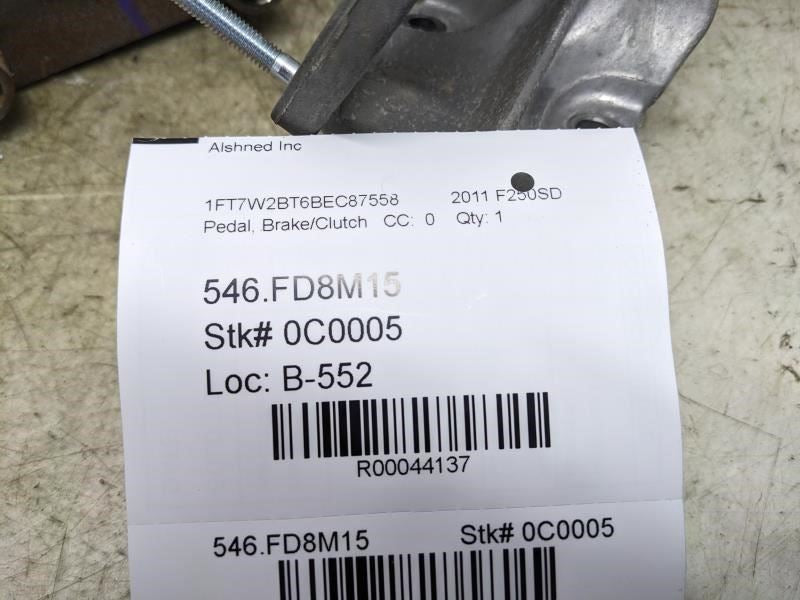 2011-2012 Ford F250SD Adjustable Brake Pedal w/ Bracket BC34-9D823-BA OEM - Alshned Auto Parts