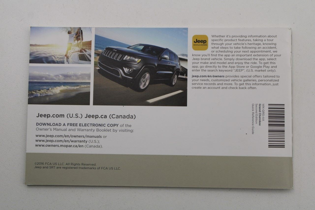 2017 Jeep Grand Cherokee Summit User Guide Set with Case 17WK741-926-AA OEM - Alshned Auto Parts
