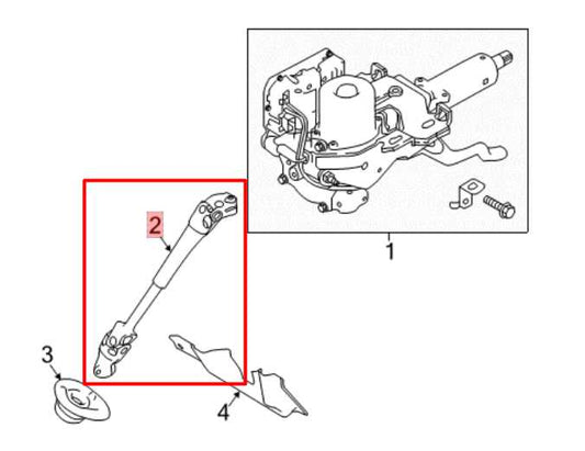 17-22 Nissan Rogue Sport SL 2.0L Steering Column Intermediate Lower Joint Shaft - Alshned Auto Parts