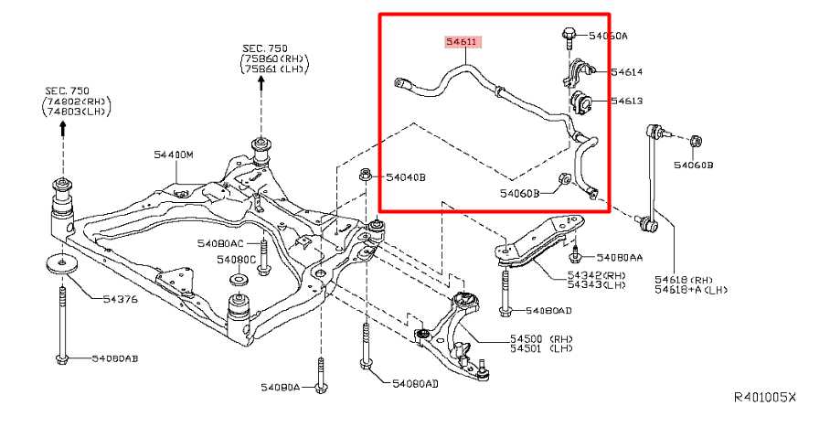 15-24 Nissan Murano Platinum AWD Front Stabilizer Sway Anti-Roll Bar 54611-5AA1A - Alshned Auto Parts