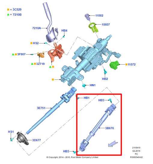 2015-20 Ford F150 XL Super Cab 2.7L 4WD Steering Column Intermediate Lower Shaft - Alshned Auto Parts