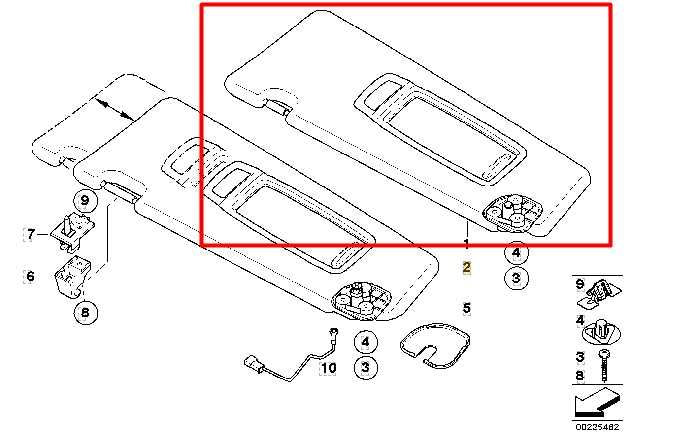 08-14 BMW X6 xDrive35i Front Passenger Right Sun Visor w/ Mirror 51169132454 OEM - Alshned Auto Parts