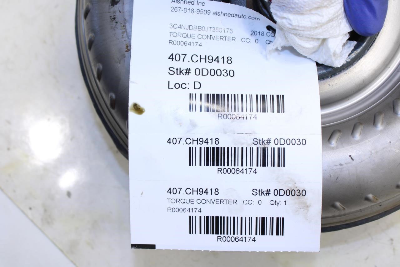 2017-20 Jeep Compass Latitude 2.4L Auto Transmission Torque Converter 68374953AA - Alshned Auto Parts