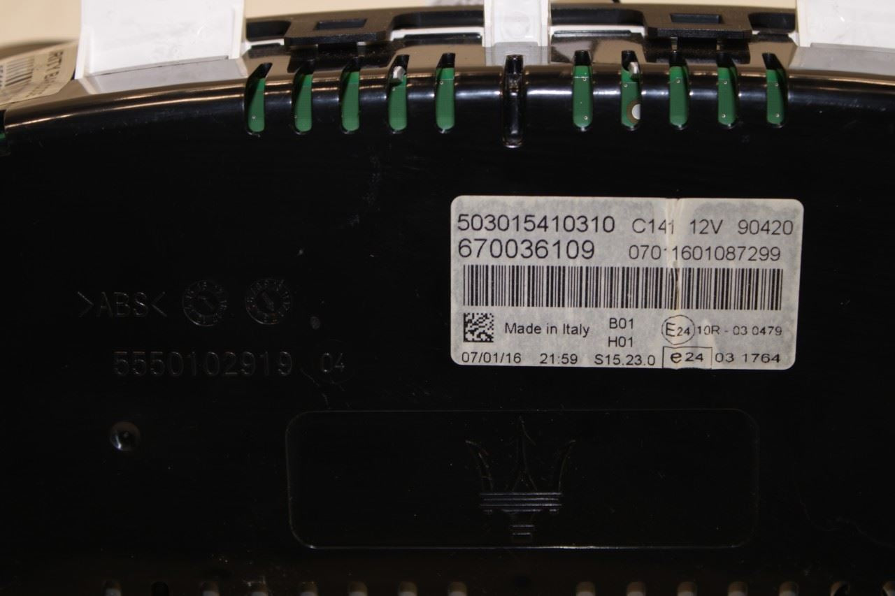 2016 Maserati Ghibli S Q4 3.0L Speedometer Gauge Instrument Cluster 57K Mileage - Alshned Auto Parts