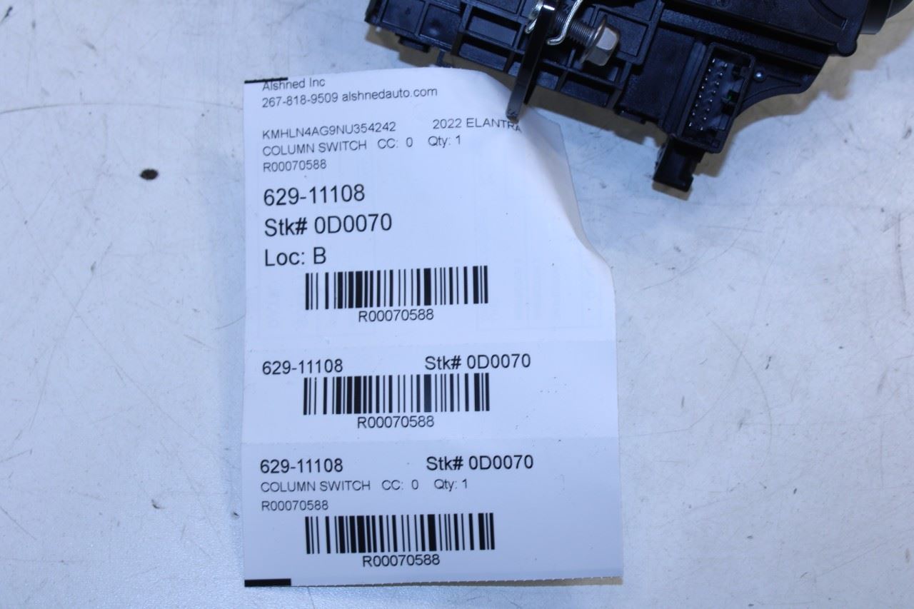 2021-23 Hyundai Elantra SEL 2.0L Steering Column Light Turn Signal Wiper Switch - Alshned Auto Parts