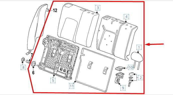 24-25 Chevrolet Trax Rear RH 2nd Row Seat Upper Cushion w/ Headrest 42848693 OEM - Alshned Auto Parts