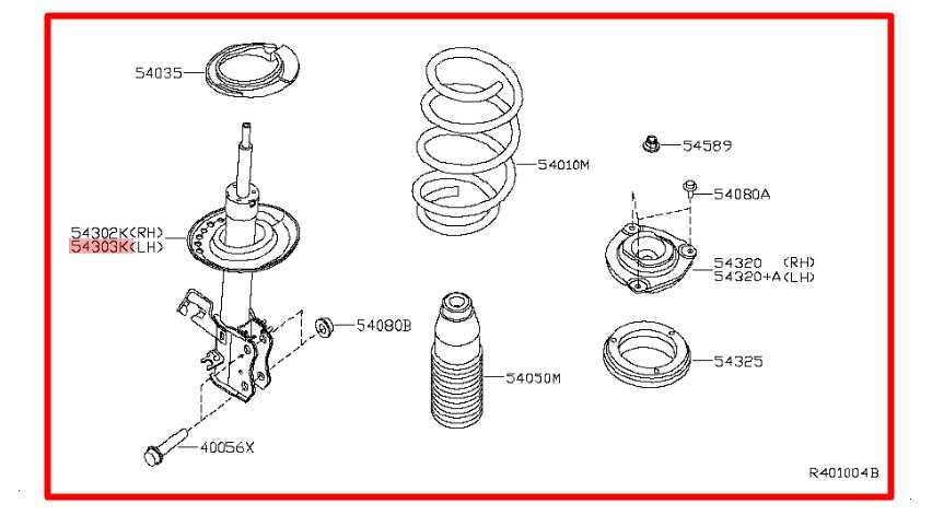 15-19 Nissan Sentra SV FWD Front Left Side Shock Strut Absorber 54303-4AF0A OEM - Alshned Auto Parts