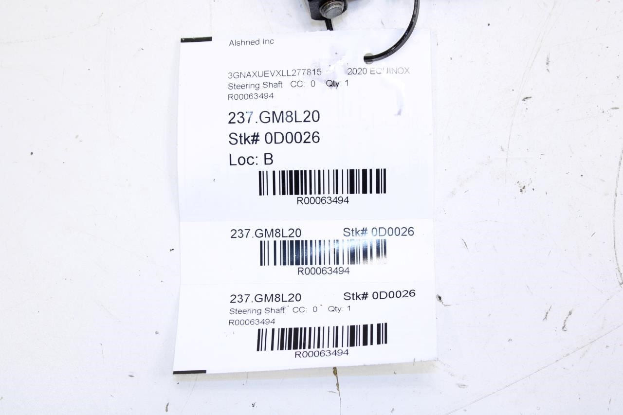 18-24 Chevrolet Equinox LT AWD Steering Column Lower Intermediate Shaft 84169352 - Alshned Auto Parts