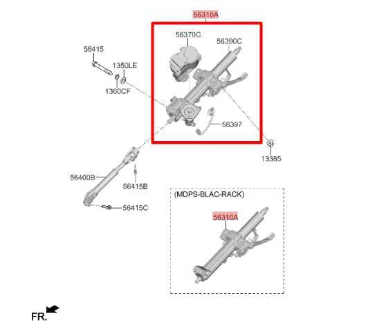 2020-2022 Hyundai Sonata SE 2.5L FWD Steering Column Assembly 56300L0000 OEM - Alshned Auto Parts