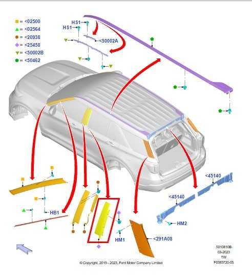 20-25 Ford Explorer Police RR RH Door B-Pillar Applique Molding LB5Z-78255A34-A - Alshned Auto Parts