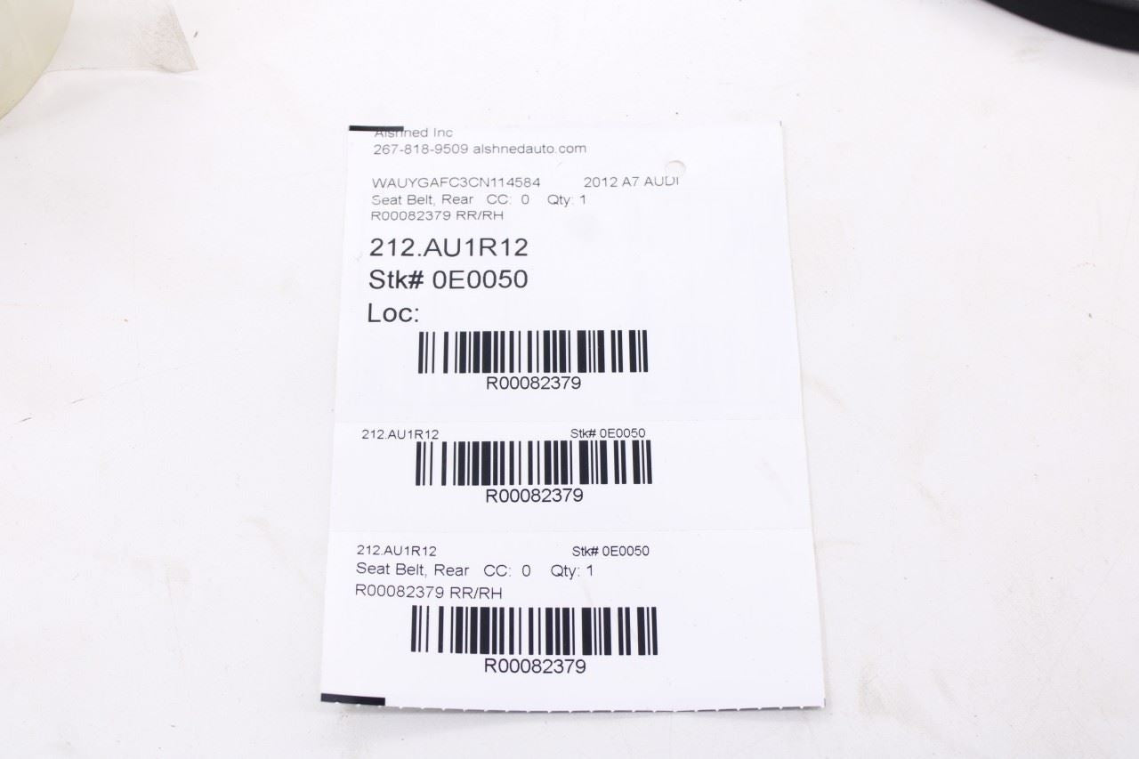 2012-2018 Audi A7 Premium 3.0L AWD Rear Right Side 2nd Row Seat Belt Retractor - Alshned Auto Parts
