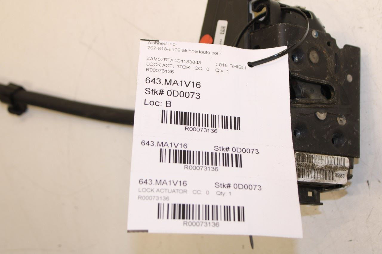 16-17 Maserati Ghibli S Q4 3.0L Front Driver Left Side Door Lock Latch Actuator - Alshned Auto Parts