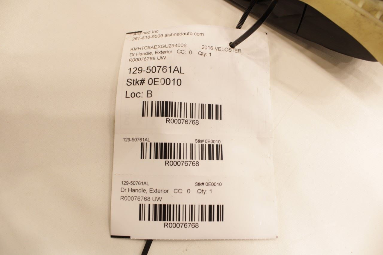 11-17 Hyundai Veloster Turbo 1.6L FWD Front Driver LH Side Door Exterior Handle - Alshned Auto Parts