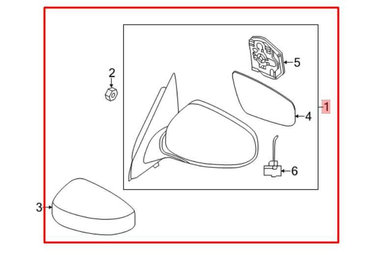 17-20 Nissan Pathfinder SV Passenger Right Side Rear View Mirror 96301-9PJ9A OEM - Alshned Auto Parts