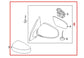 17-20 Nissan Pathfinder SV Passenger Right Side Rear View Mirror 96301-9PJ9A OEM - Alshned Auto Parts