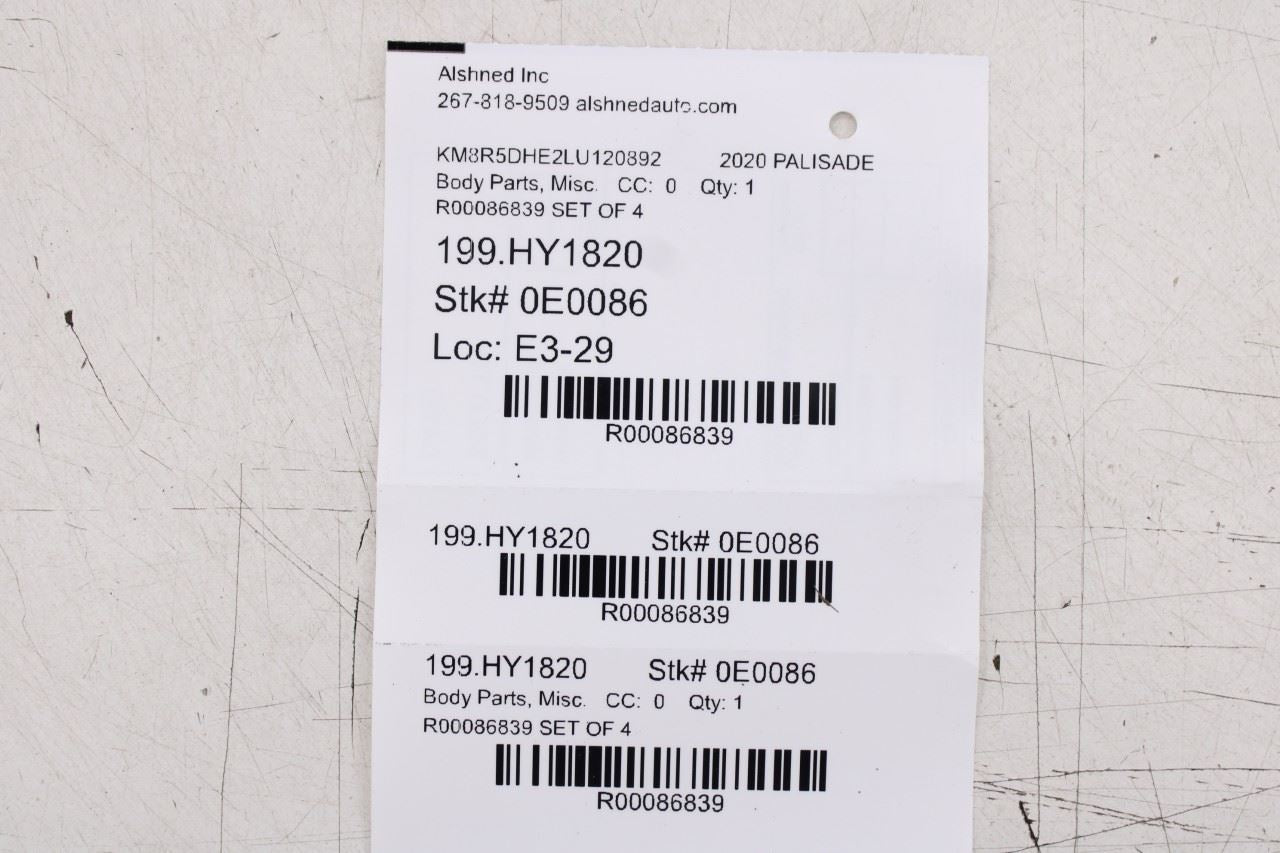 20-26 Hyundai Palisade Limited AWD FR and RR RH and Left Door Sill Scuff Plate17