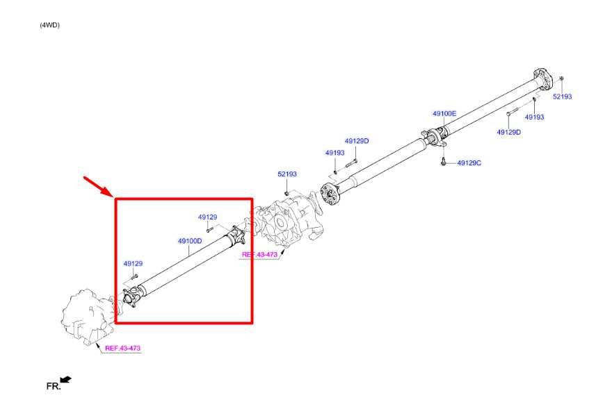 17-20 Hyundai Genesis G80 3.8L Front Axle Drive Propeller Shaft 49100-B1500 OEM - Alshned Auto Parts