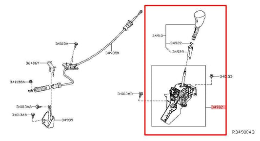 15-23 Nissan Murano Platinum 3.5L Automatic Transmission Gear Shifter Lever Knob - Alshned Auto Parts