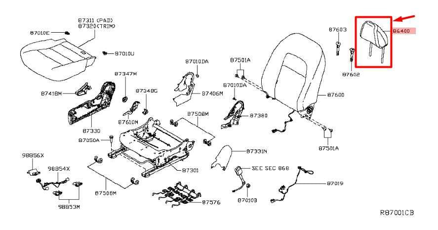 2019-2020 Nissan Altima SL Front Driver Left Side Seat Headrest 86400-6CC0A OEM - Alshned Auto Parts