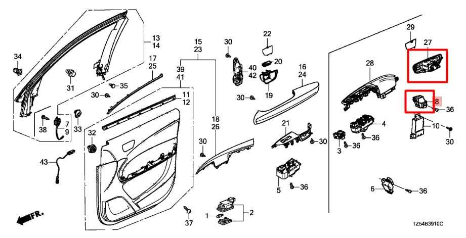 14-20 Acura MDX Advance Front Left Door Seat Memory Control Switch w/ Cover Trim - Alshned Auto Parts