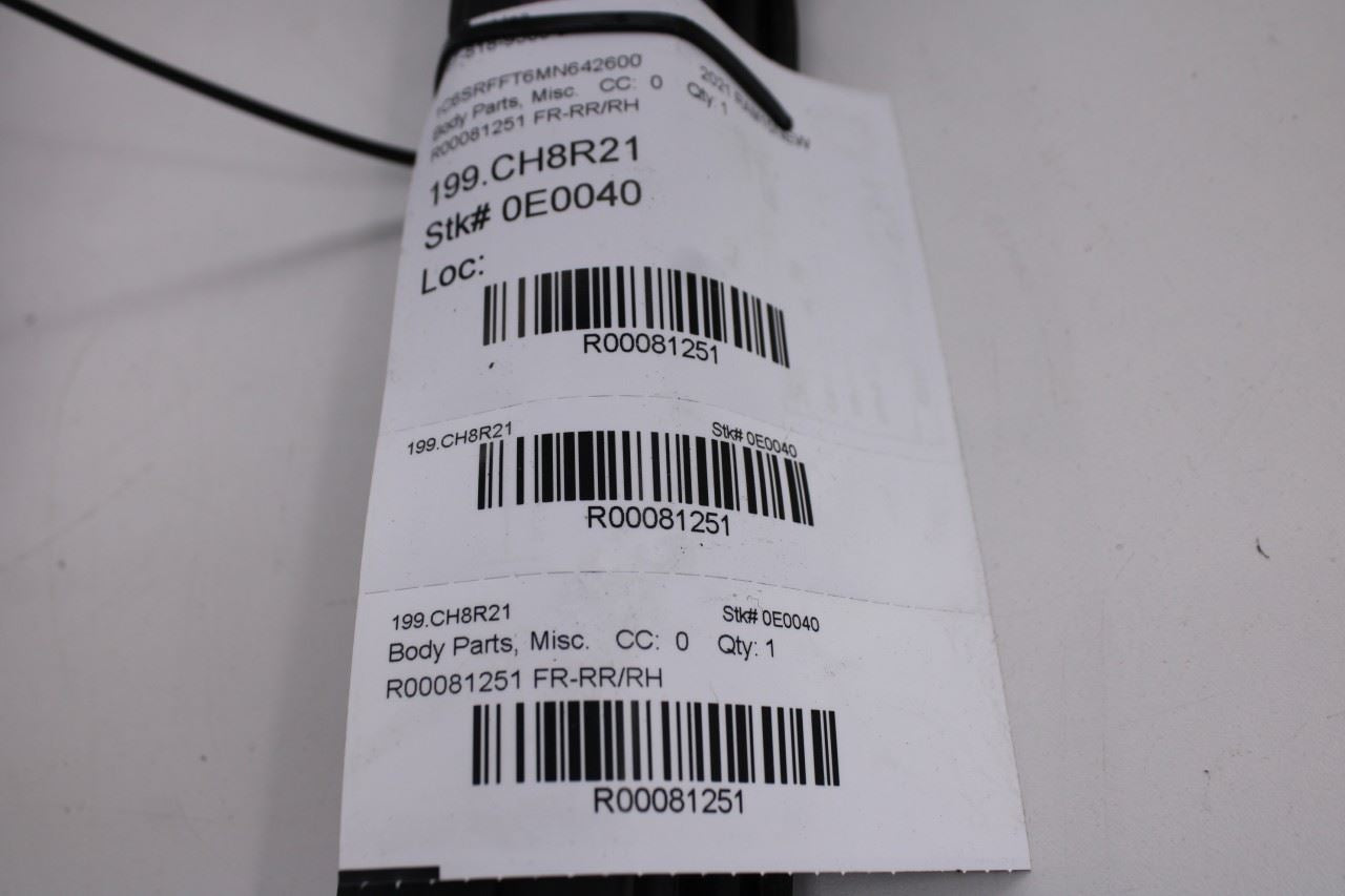 19-26 Ram 1500 Big Horn Front and Rear Right Side Door Window Belt Weatherstrips - Alshned Auto Parts
