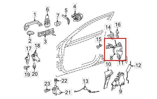 2010-2016 Mercedes-Benz E350 Sport 4MATIC Front Right Door Lock Latch Actuator - Alshned Auto Parts