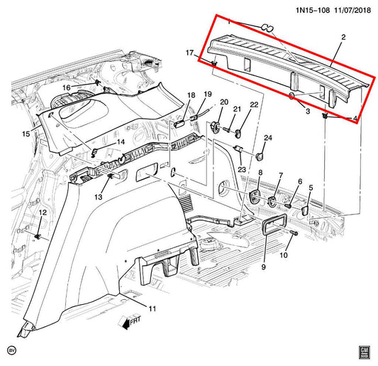 19-24 Chevrolet Blazer 2LT Rear Trunk Sill Scuff Plate Trim Cover Panel 84256066 - Alshned Auto Parts