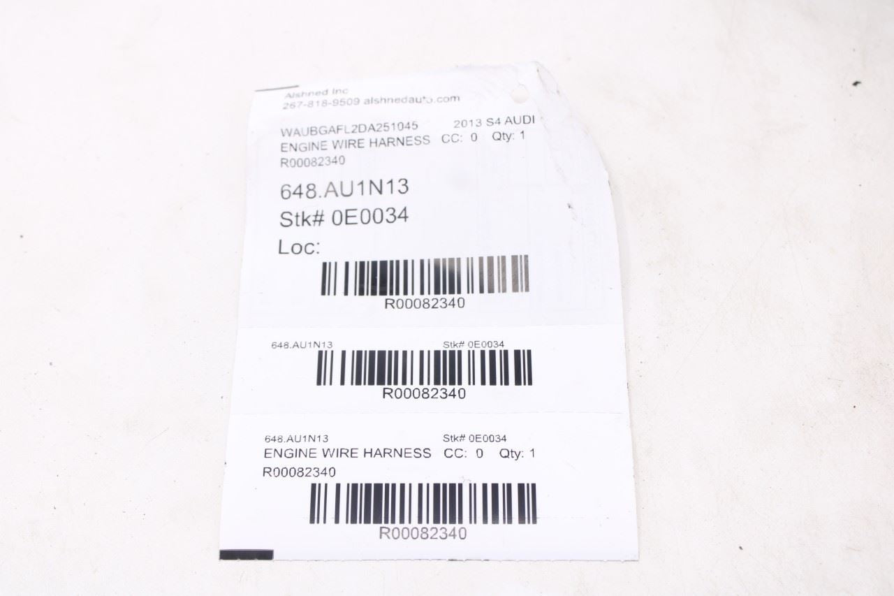 2013-16 Audi S4 Premium Plus 3.0L Starter Alternator Battery Cable Wire Harness10