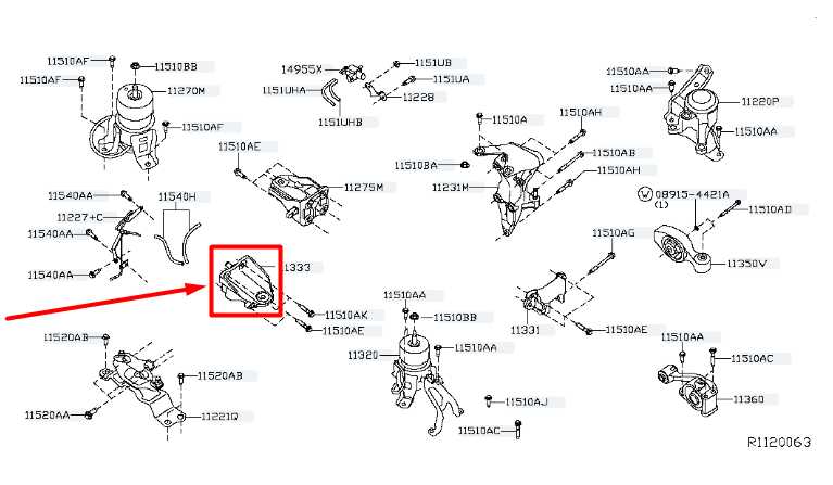 2013-20 Nissan Pathfinder SV 3.5L 4WD Rear Left Engine Mount Bracket 11333-3KA0A - Alshned Auto Parts
