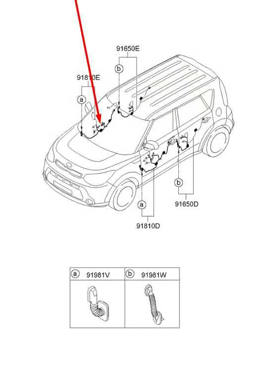 2014-2016 Kia Soul Front Right Passenger Side Door Wire Harness 91610-B2131 OEM - Alshned Auto Parts