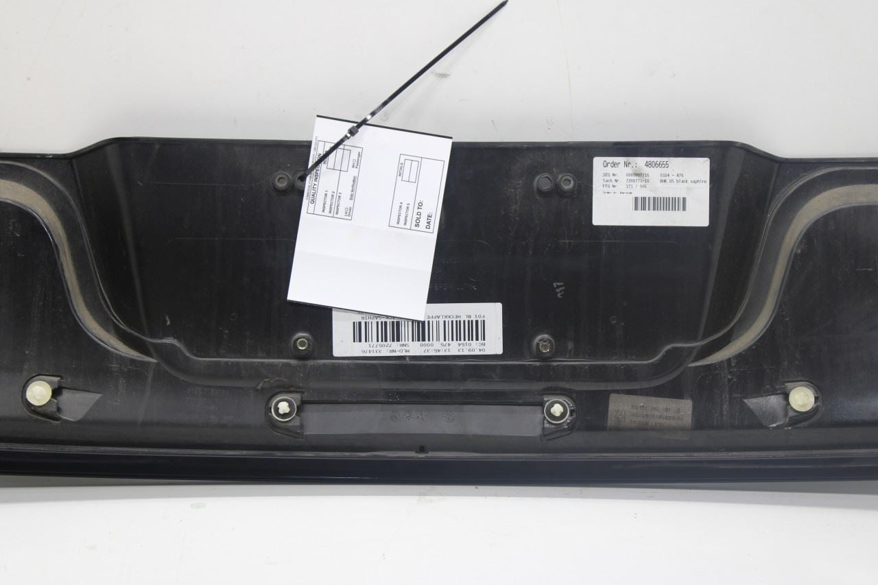 10-15 BMW 750i xDrive Trunk Lid License Plate Finish Trim Panel 51497186533 OEM - Alshned Auto Parts