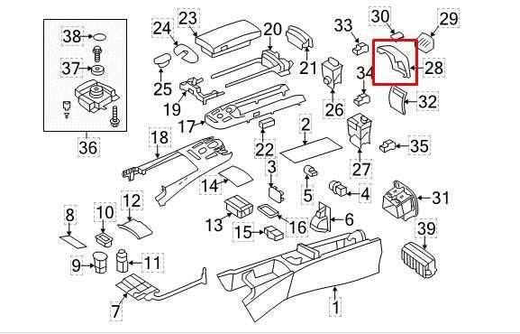 2007-2013 Mercedes-Benz Console Back Trim Panel w/ Air Vent 221-680-16-39 *ReaD* - Alshned Auto Parts