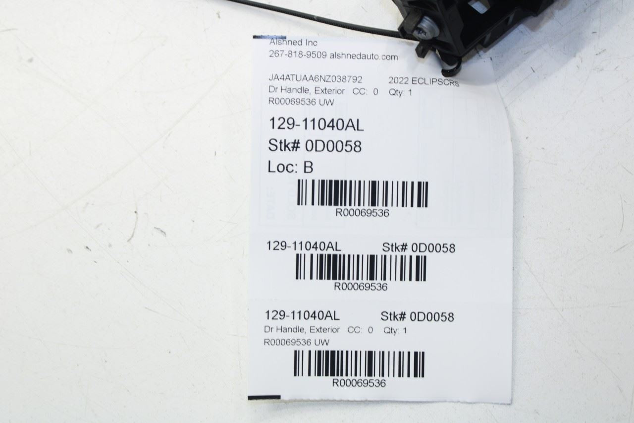 18-25 Mitsubishi Eclipse Cross ES AWD Rear Driver Left Side Door Exterior Handle - Alshned Auto Parts