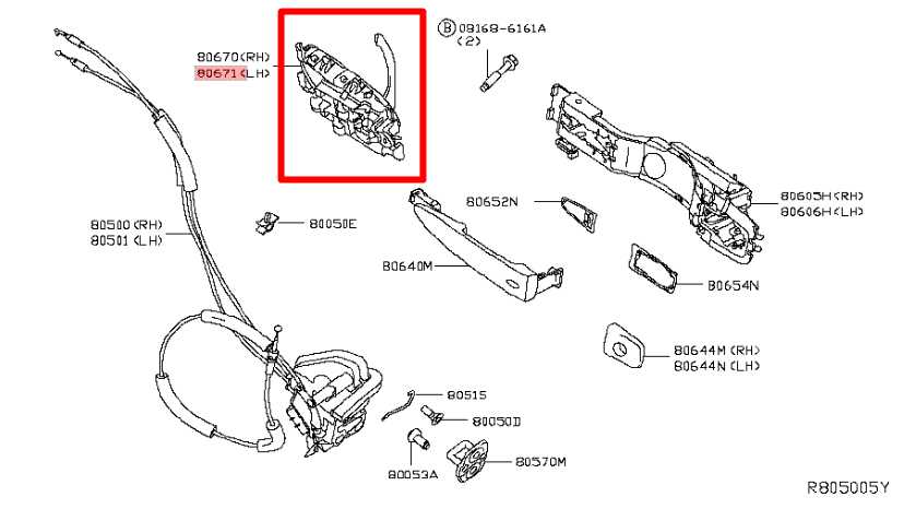 2013-2019 Nissan Sentra SV Rear Left Side Door Interior Handle 80671-3SG0C OEM - Alshned Auto Parts