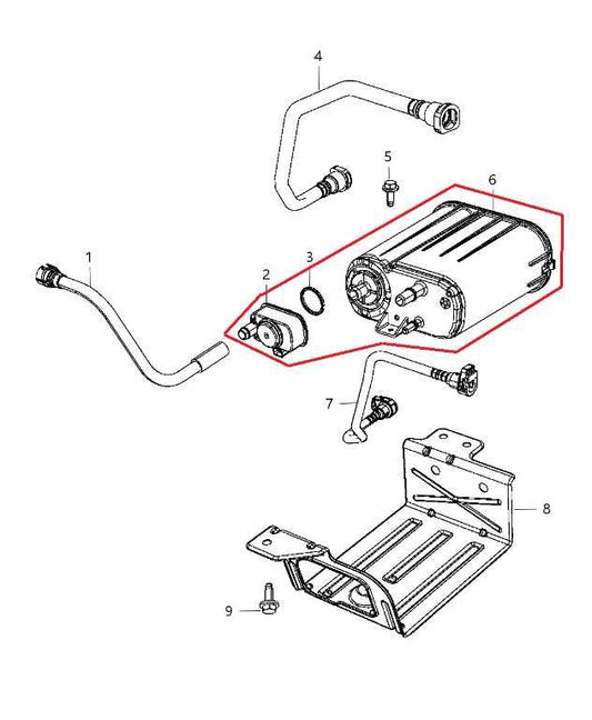 2012-2017 Jeep Wrangler Unlimited Sport 3.6L Fuel Vapor Canister 68072074AC OEM - Alshned Auto Parts