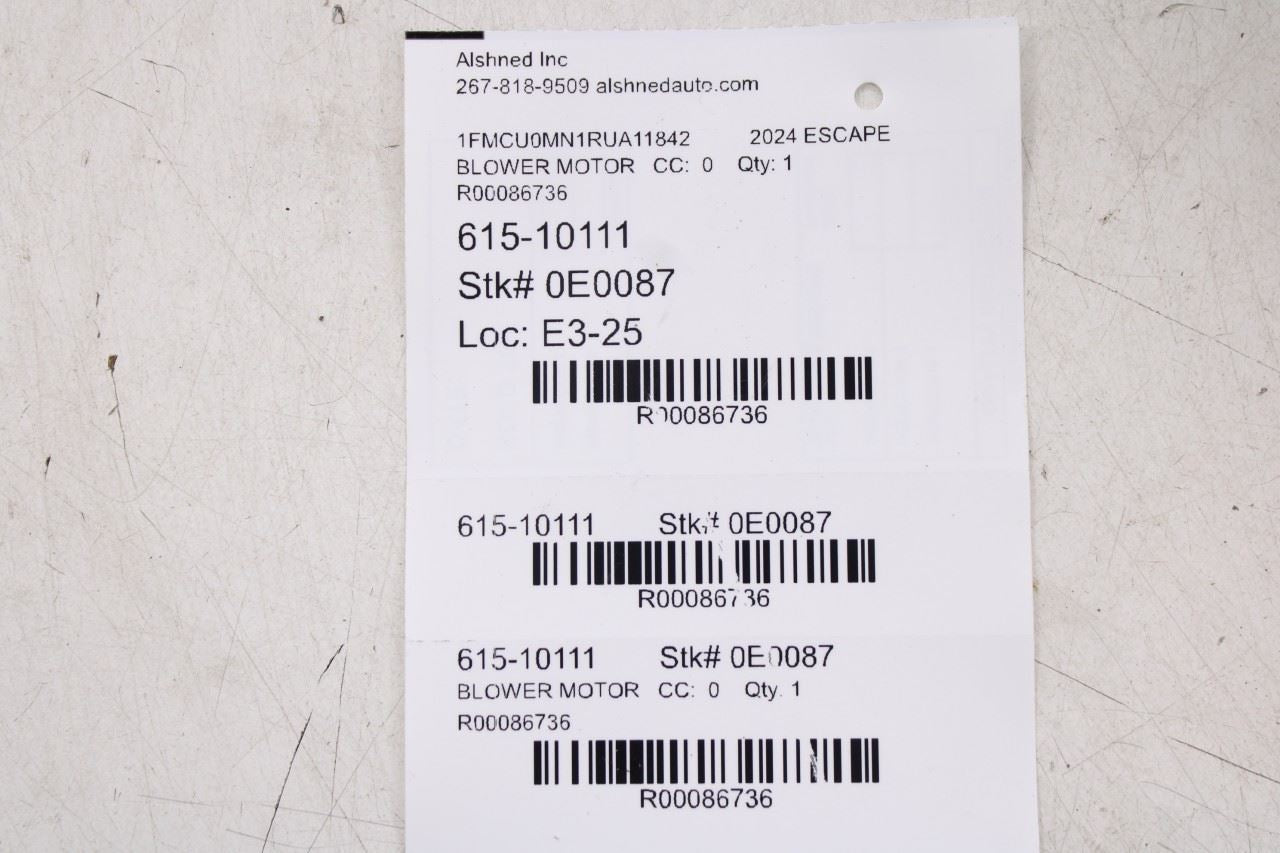 2020-2026 Ford Escape ST 1.5L HVAC AC Blower Fan Motor LX6A19B555MHR OEM10
