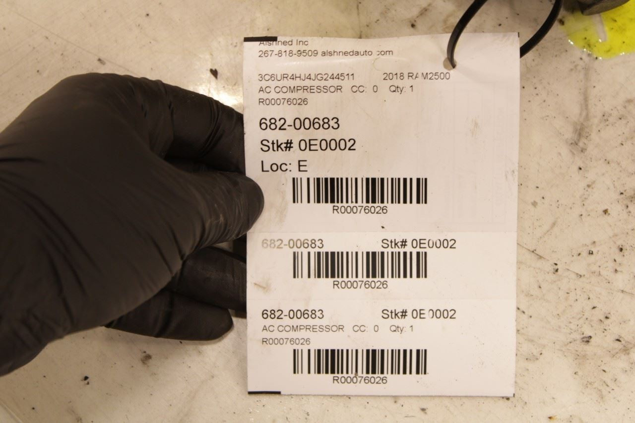 2011-2023 RAM 2500 Tradesman 6.4L AC Air Conditioner Compressor 55111442AG OEM - Alshned Auto Parts